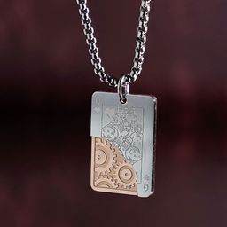 SWASHAA Silver-Plated Square Pendant with Chain-17