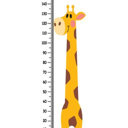 WENS Tall Giraffe  Height Chart Wall Decal Growth Chart Vinyl - MultiColor-image-93