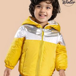 Babyoye  Solid Dyed Full Sleeves Hooded Jacket -Yellow-image-9