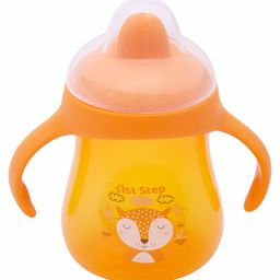 1st Step BPA Free Polypropylene Hard Spout Sipper With Twin Handles Orange - 250 ml-18