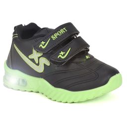 Lil Lollipop Patch Detailed Double Velcro Shoes With LED Light- Green-image-83