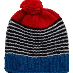 MayRa Knits Stripe Designed Hand Knitted Bobble Cap - Blue-picture-20