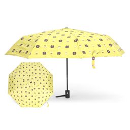 Bear Printed Free-size Umbrella - Yellow-25