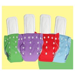 The Cheeky Kidzz Baby 4 Reusable Cloth Diaper Adjustable Diaper Nappies With 4 Bamboo Microfiber Insert Pads(MULTI)-8