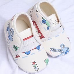 Coco Candy Vehicles Designed Booties - White-image-80