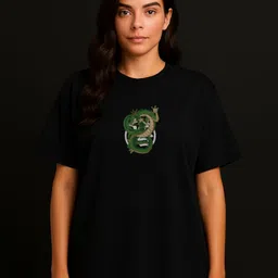 Anikmart Printed Round Neck Dri-FIT Oversized Pure Cotton T-shirt-image-89