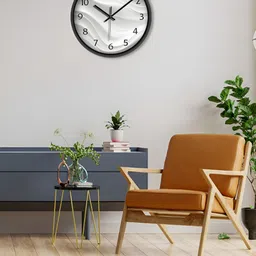 OLIVE TREE Black & White Printed Contemporary Wall Clock-14
