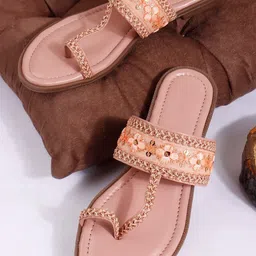 SUKUN Women Embellished One Toe Flats-picture-10