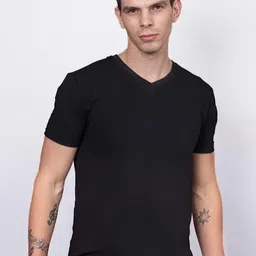 Reebok Logo Detail Pure Cotton V-Neck Lounge T-shirt-picture-41