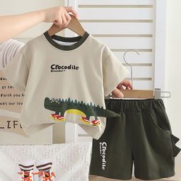 INCLUD Boys Printed Round Neck T-shirt With Shorts-picture-12