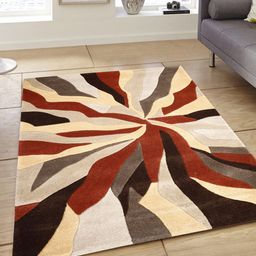 Presto Multicolored Printed Hand Tufted Wool Carpet image 1