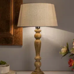 Homesake Natural Eureka Polka Table Lamp with Khadi Shade (Bulb Included) - Set of 1-20