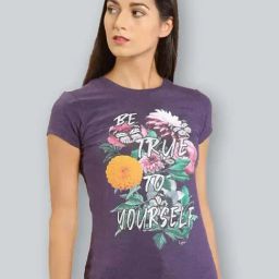 Lyra Purple Cotton Printed T-Shirt-image-50