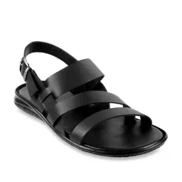 Mochi Men's Black Back Strap Sandals-image-96