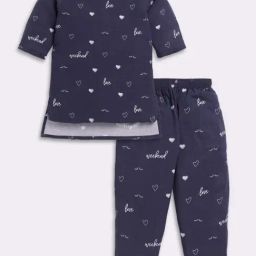 Clt.s Kids Charcoal Grey Printed Top Set-image-20