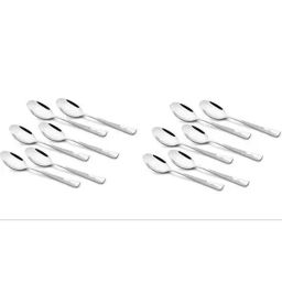FnS Creta Silver Stainless Steel Dinner Spoon - Set of 12-37