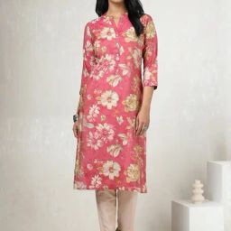 Soch Pink Floral Print Kurta-image-73