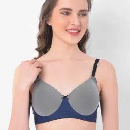 Clovia Grey Non Wired Padded T-Shirt Bra-picture-41