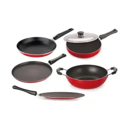Nirlon Non-Stick Red Aluminium Cookware Combo Gift Set-19