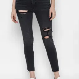 American Eagle Outfitters Black Skinny Fit High Rise Jeans-picture-18