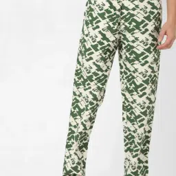 UnderJeans by Spykar White & Green Printed Pyjamas-image-75