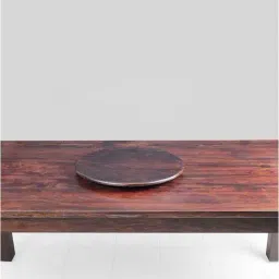 Fabindia Home Brown Sheesham Wood Textured Wooden Stool-image-20