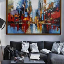 The Art House Abstract Multicolor Canvas Wall Painting-picture-33