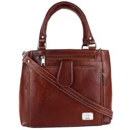 HiLEDER Tan Solid Medium Handbag-47