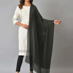 W Black Plain Shawl-picture-19