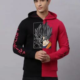 Free Authority Multicolored Regular Fit Dragon Ball Z Colour Block Hooded Sweatshirt-picture-18