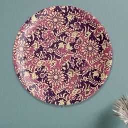 Nestroots Ethnic Floral Printed Multicolor Porcelain Wall Plate-45