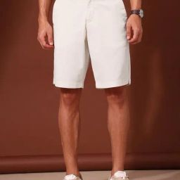 U.S. Polo Assn. White Cotton Slim Fit Shorts-image-18