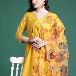 Sangria Empire Kurta with Trousers & With Dupatta-image-21