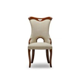 Durian Elanor Modern Brown & Beige Premium Leatherette Dining Chair-image-6