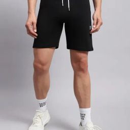 Rock.it Black Cotton Regular Fit Shorts-picture-36