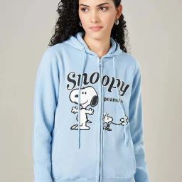 Honey by Pantaloons Blue Printed Hoodie-image-89