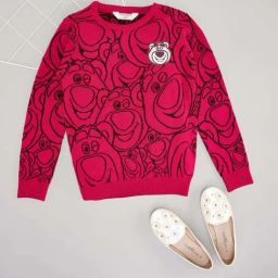 Pantaloons Junior Girls Beetroot Purple Character Based Full Sleeves Sweaters & Cardigans-image-7