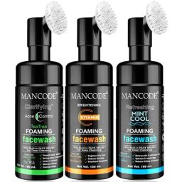 Mancode Acne Control Tea Tree, Vitamin C & Mint Cool Foaming Facewash (Pack of 3)-image-77