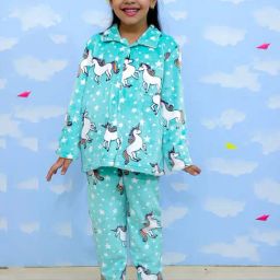The Mom Store Girls Multicolor Cotton Printed Nightsuit - Pack of 2-picture-9
