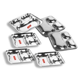 Sumeet Silver Stainless Steel Plates - Set of 6 image 5