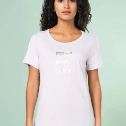 Ajile by Pantaloons Purple Cotton T-Shirt-picture-47