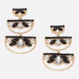Sohi Gold Plated Party Designer Stone Dangler Earrings-image-18