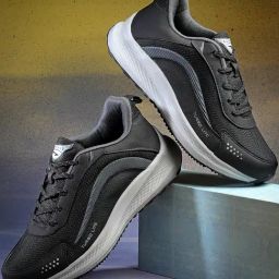 Asian Men's Black Running Shoes-image-99