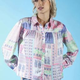 Only Pink & Blue Printed Shirt-image-53
