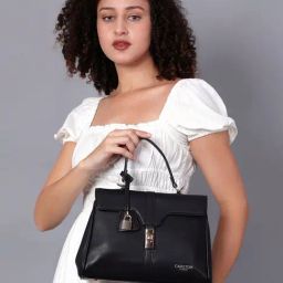 Carlton London Black Solid Medium Handbag-image-57