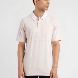 Levi's Cream Slim Fit Logo Printed Polo T-Shirt-image-45