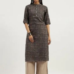 Aravalii Brown Printed Kurti-image-22
