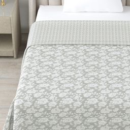 tundwal's White & Grey Floral AC Room 210 GSM Double Bed Dohar-picture-47