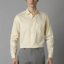 Louis Philippe Yellow Cotton Regular Fit Printed Shirt-picture-34
