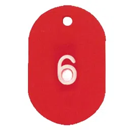 AS ONE Number Tag Large 41×60mm Numbered 80×115×175mm Styrene & PMMA Acrylic Red, 8-6657-16 (50 pcs)-36